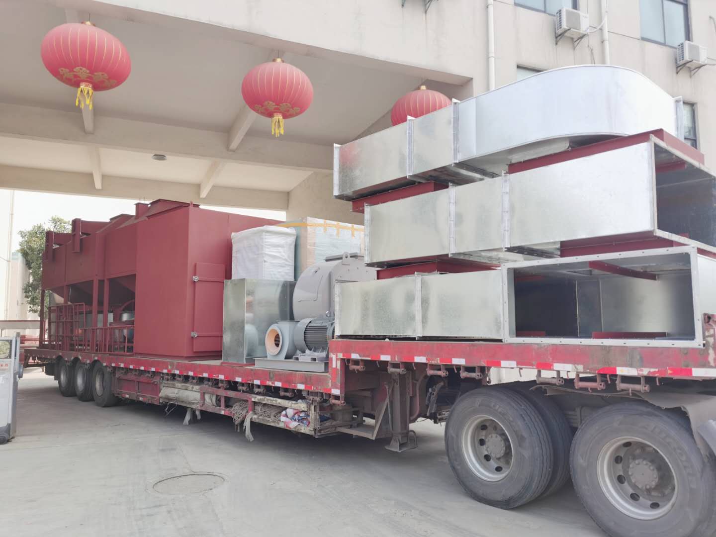 【扬州绿之源环保】40000m³/h风量活性炭吸附+催化燃烧装置装车发货